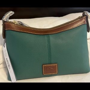 Dooney & Bourke Belvedere Crossbody Pouch BBELV1666 BLCS LFCS leaf Green NEW